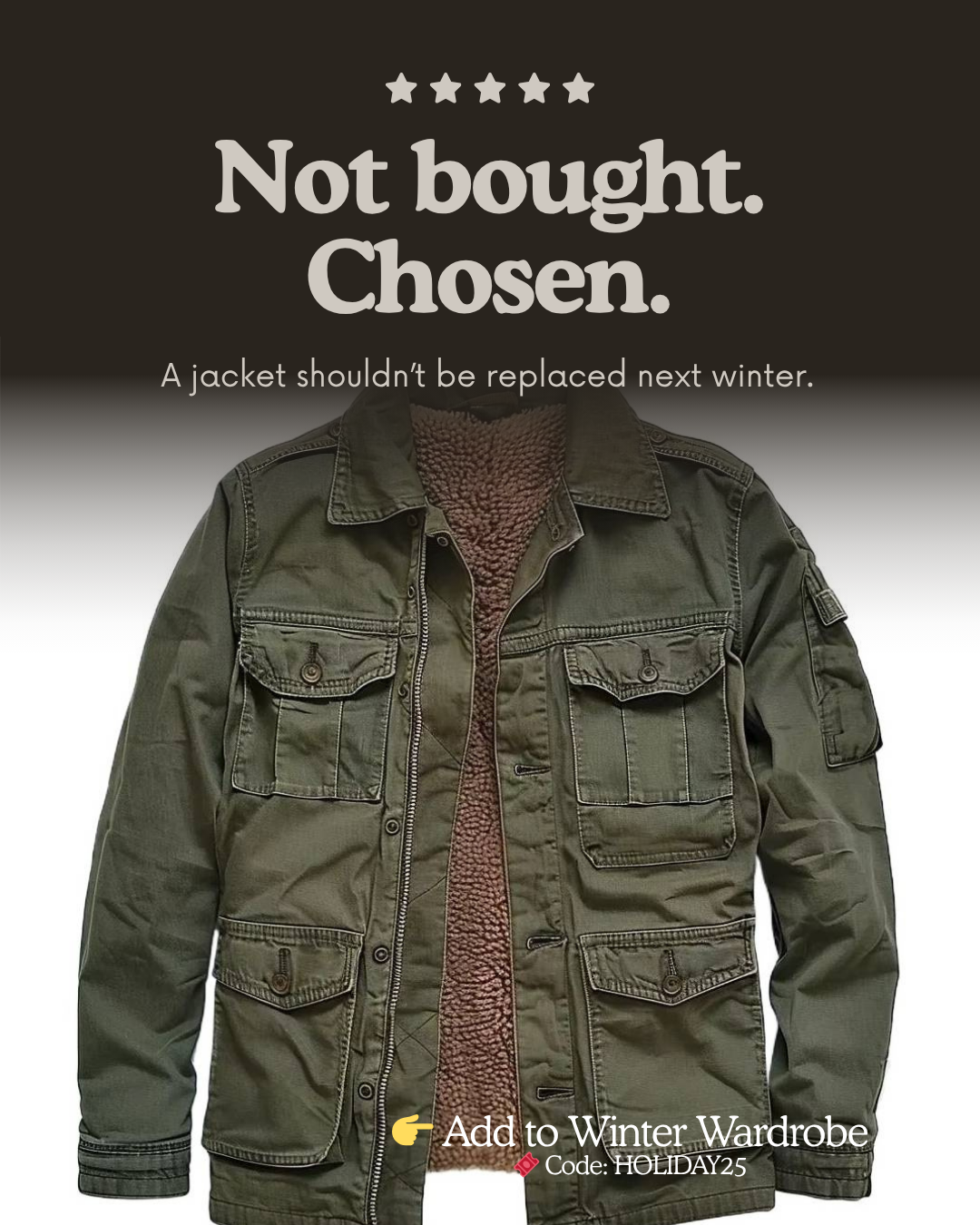 アーバンヘリテージ M65 フィールドジャケット – 暖かいシェルパ裏地付き冬用フィールドコート