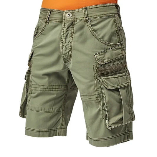 Short utilitaire multipoches – Vert uni