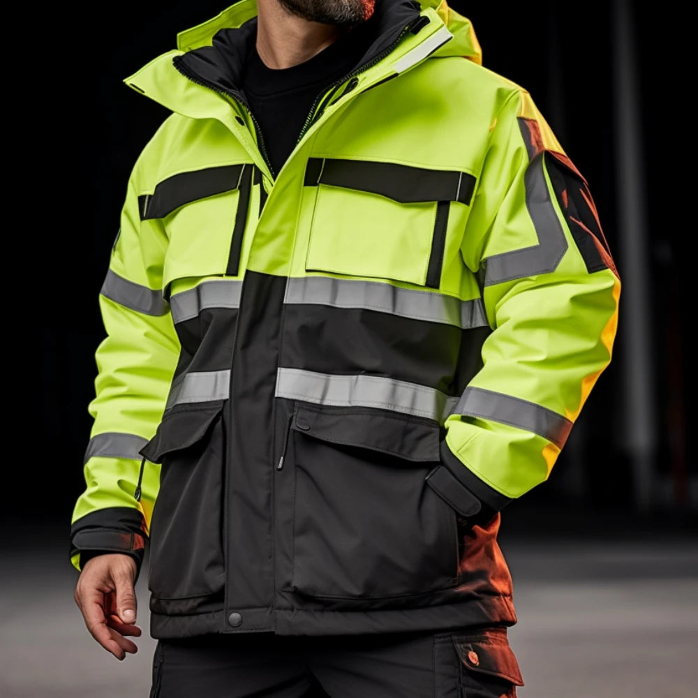Rugged Windproof High-Visibility Work Jacket – Caseclearwear