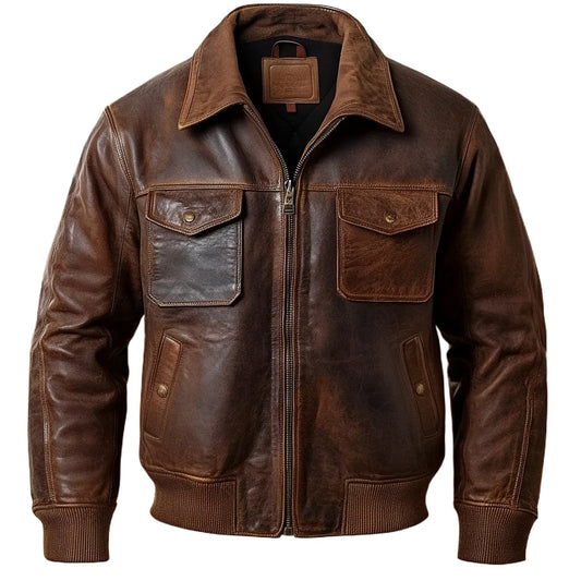 Leather A-2 Style Flight Jacket