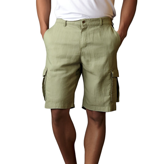 Linen Cargo Shorts