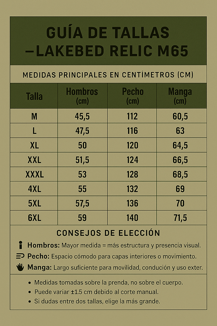 Chaqueta de campaña Lakebed Relic M65