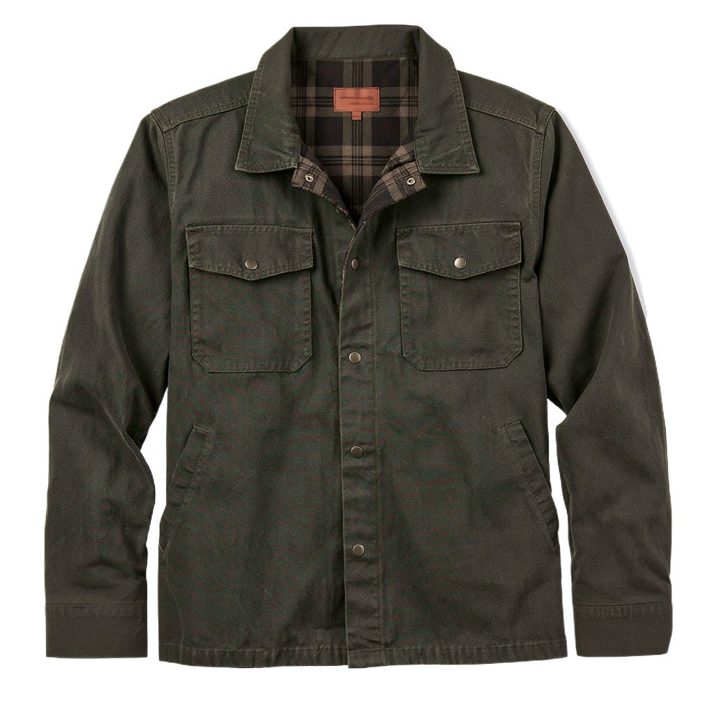 Men’s Lightweight Washed Canvas Work Shirt Jacket
