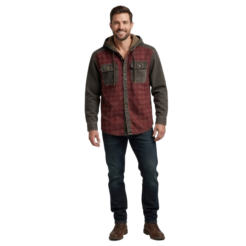 Mens Winter Vintage Flannel Coat