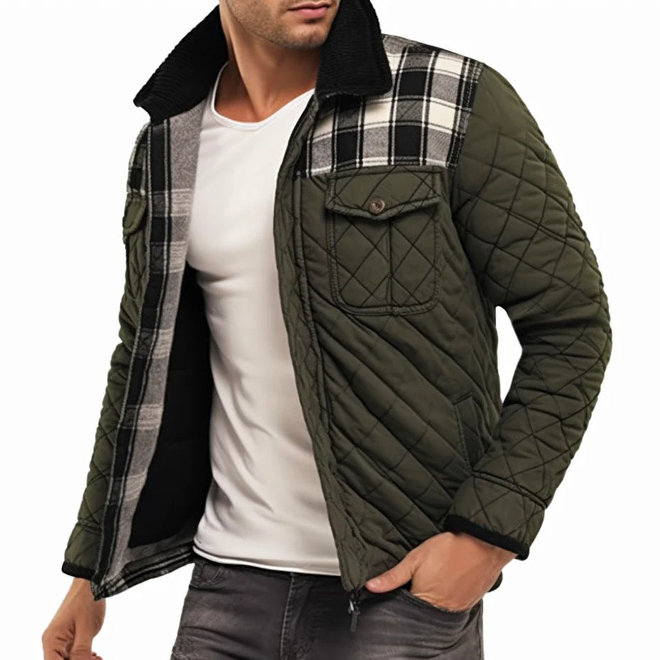 Quilted Jacket – Plaid Patchwork