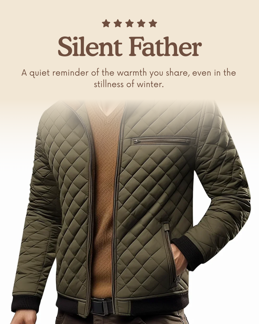 Mens Vintage Lightweight Quilted Jackets for dad — For Silent Fathers