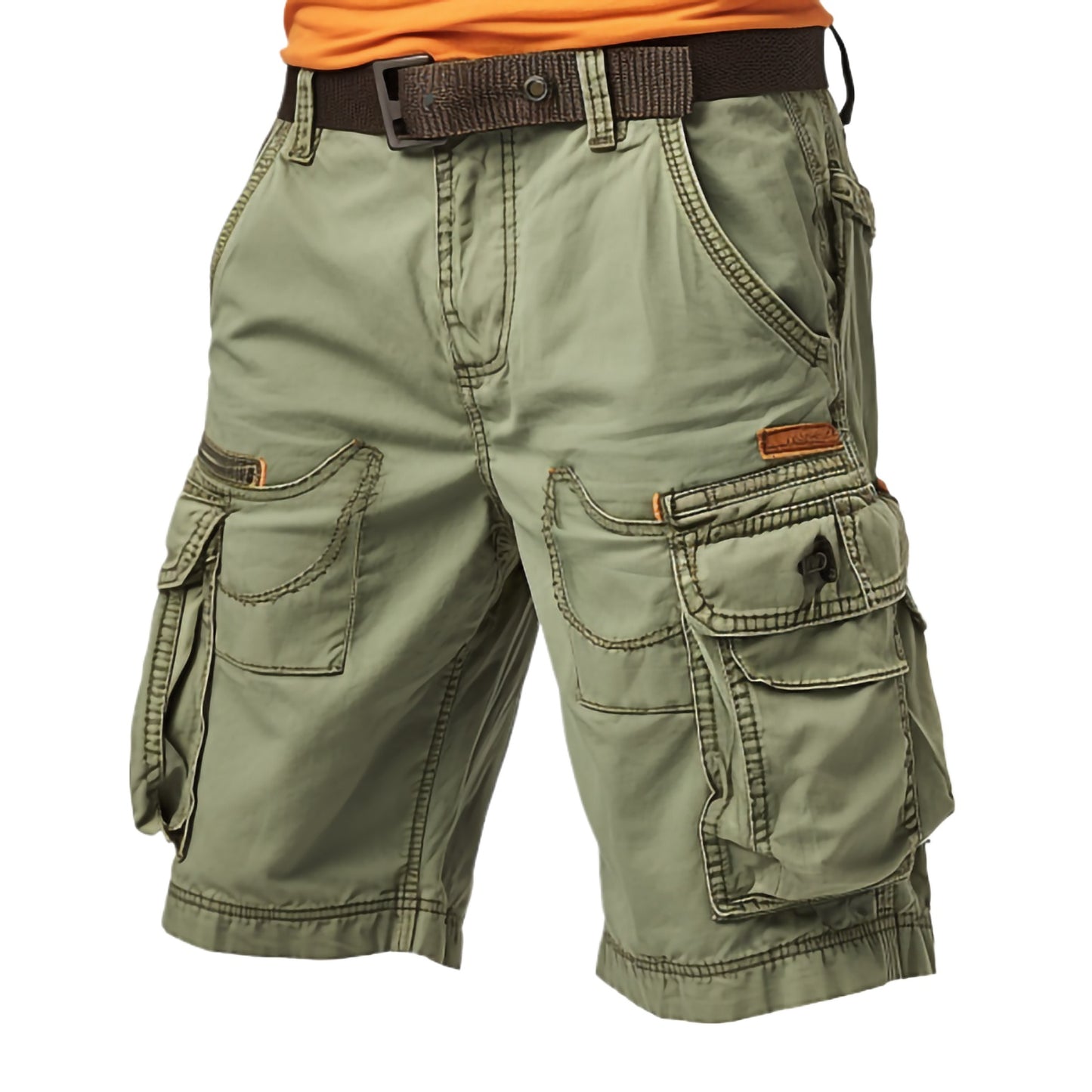 Multi-Pocket Utility Shorts – Tactical Green
