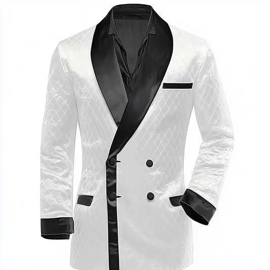 Smoking Jacket Vintage White