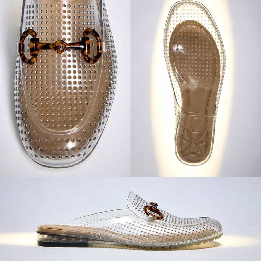 Perforated Jelly Mule Loafer