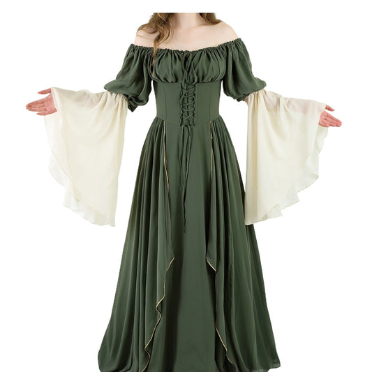 Moss Green Renaissance Fairy Dress