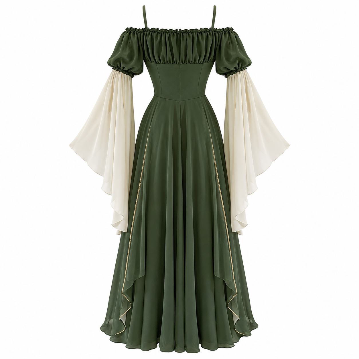 Moss Green Renaissance Fairy Dress