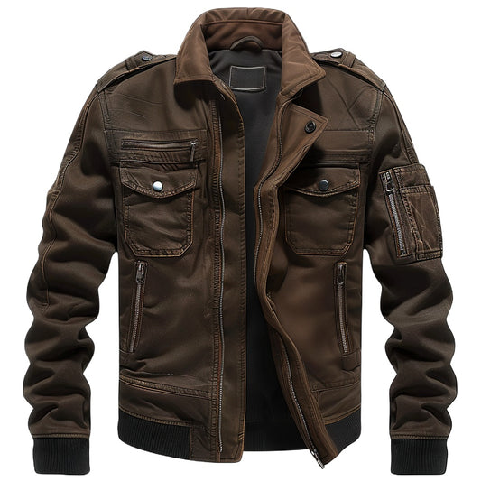Military Surplus Vintage Rugged Old Army Green Cotton Bomber Field Jacket Utility Rambo Cargo Hunting Coat for Men