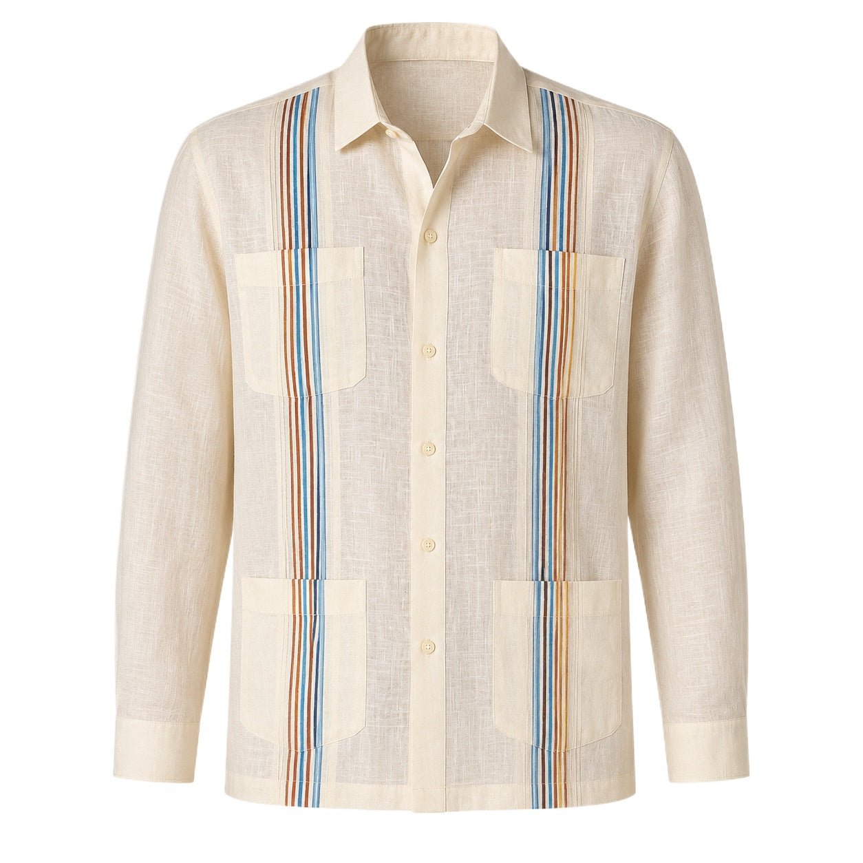 Men’s Resort Dinner Linen Guayabera Shirt