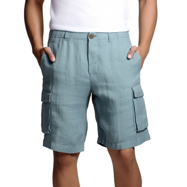 Linen Cargo Shorts