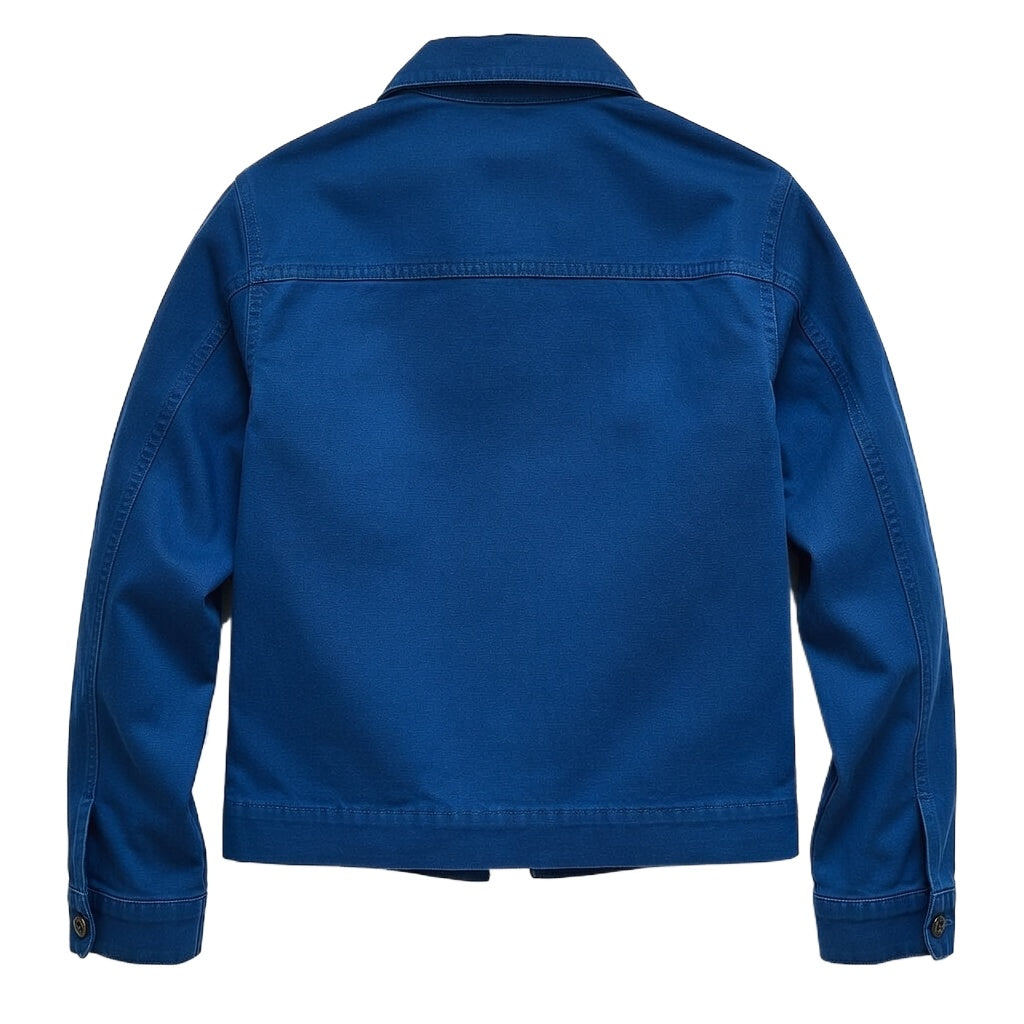 Men's Classic Cotton Trucker Jacket - Deep Indigo Blue