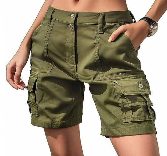 Olive Green Cargo Shorts