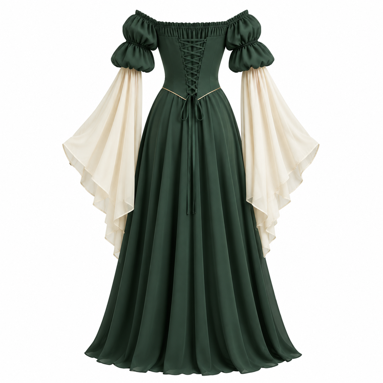 Moss Green Renaissance Fairy Dress