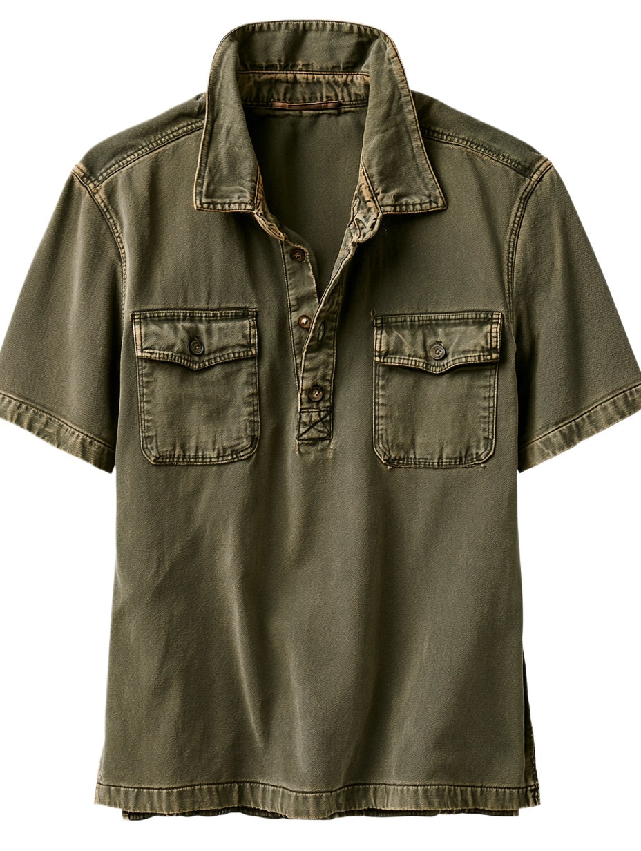Men’s Rust Relic Washed Utility Polo Shirt