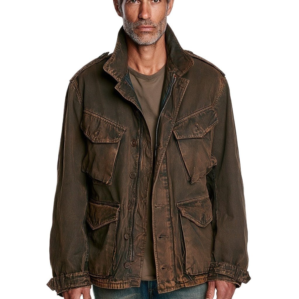 Umber Edge Men's M65-Inspired Field Jacket