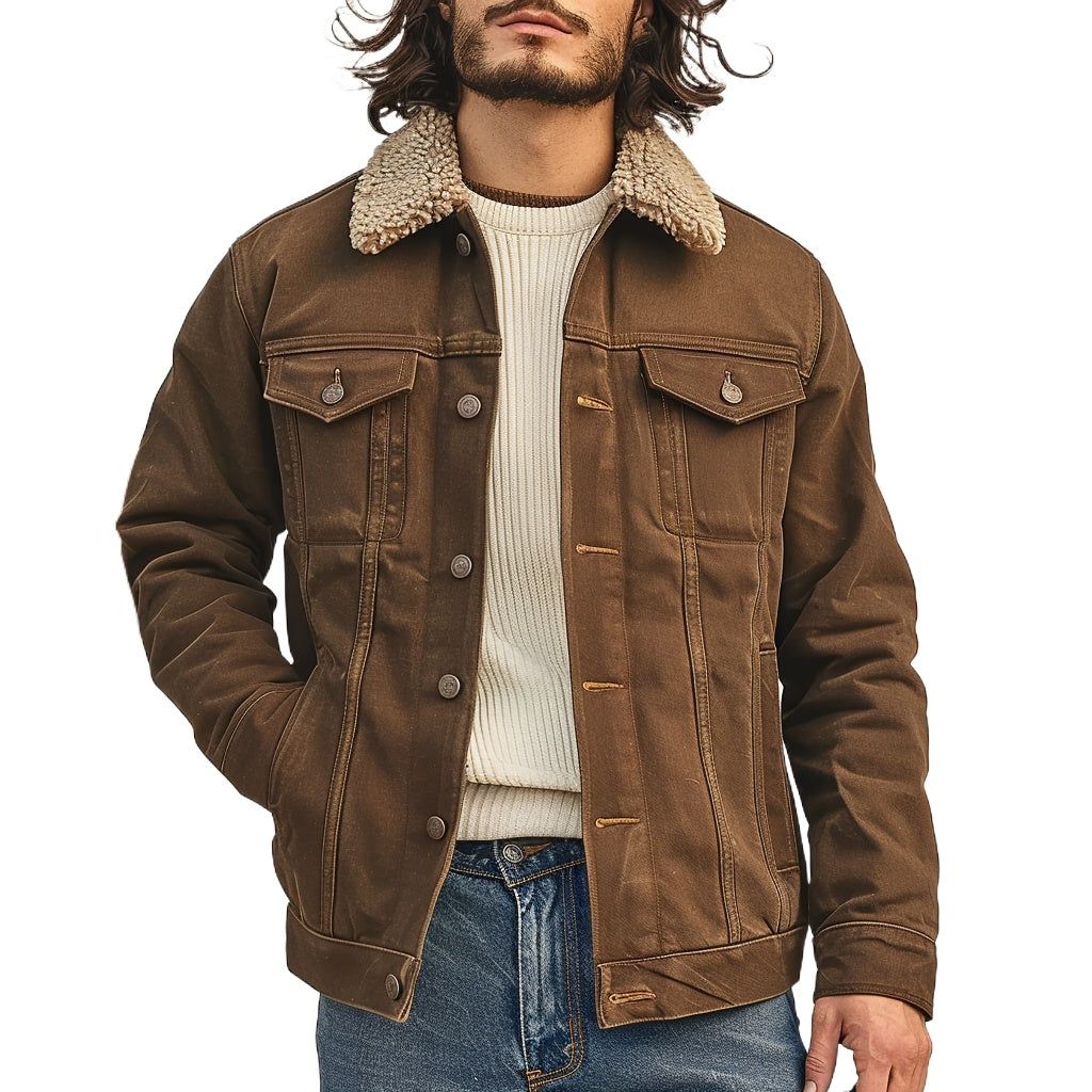 Winter Brown Barn Jacket Sherpa Lined
