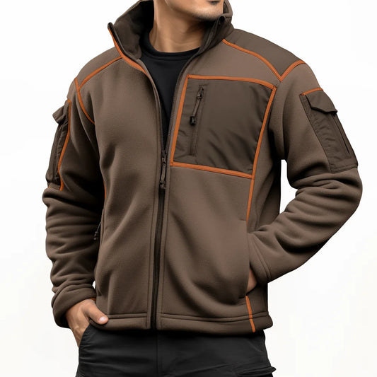 Veste polaire vintage pour homme avec doublure en maille